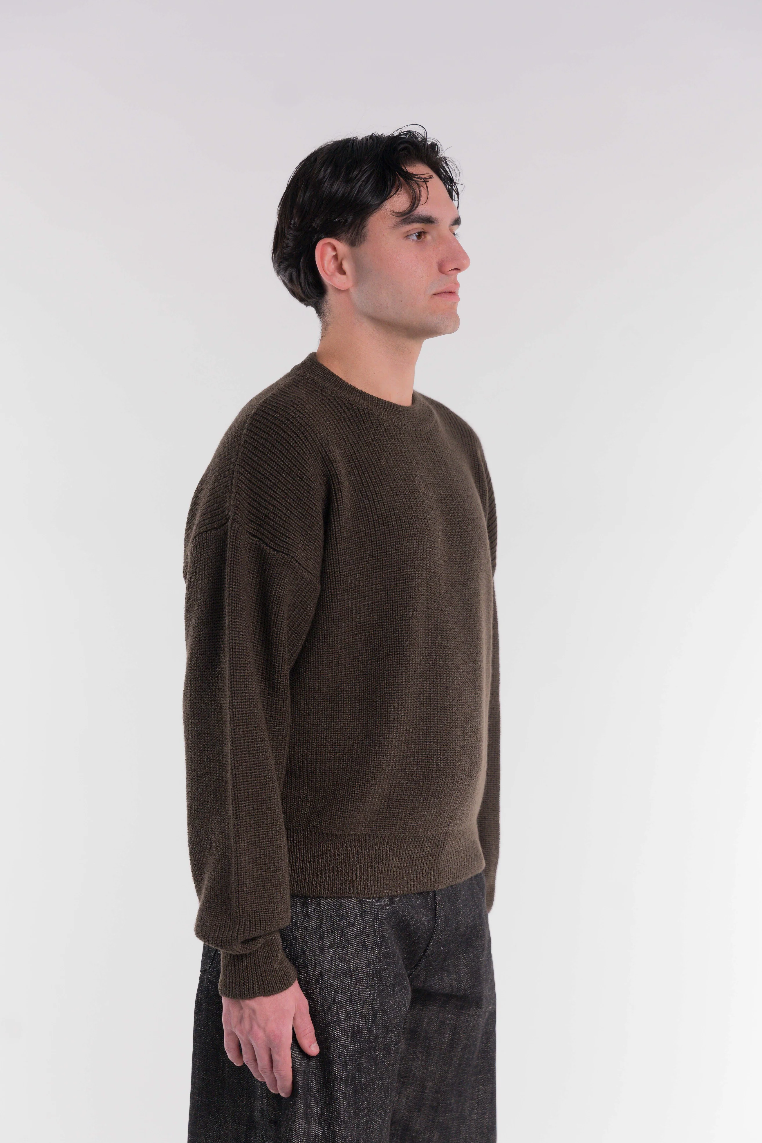 Core Merino Knit - Made in Carpi - Chocolate - Image 5