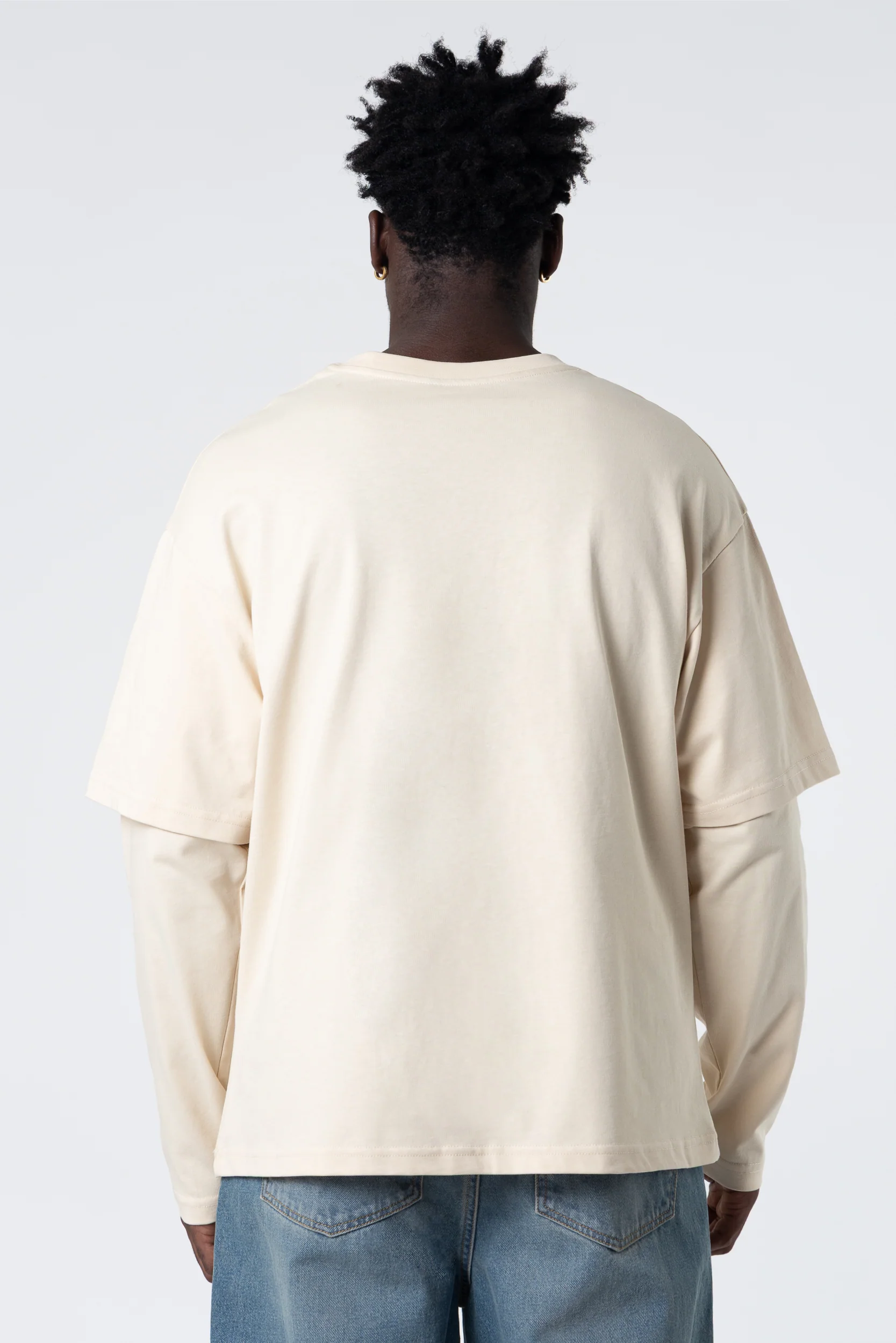 Double Long Sleeve Blanks 220GSM Sand - Image 8