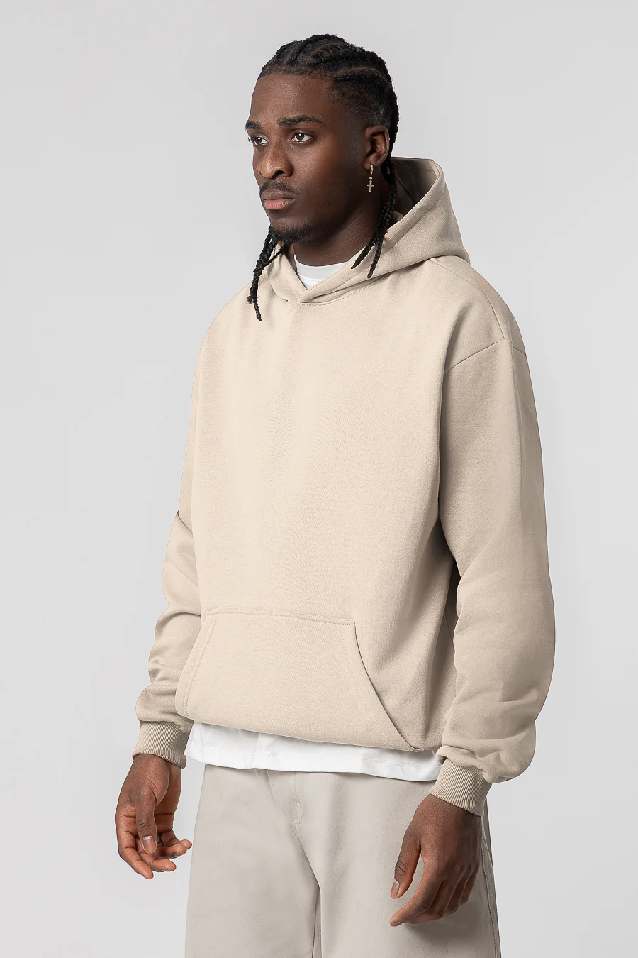 Hoodie Premium Blanks 330GSM Off white - Image 4