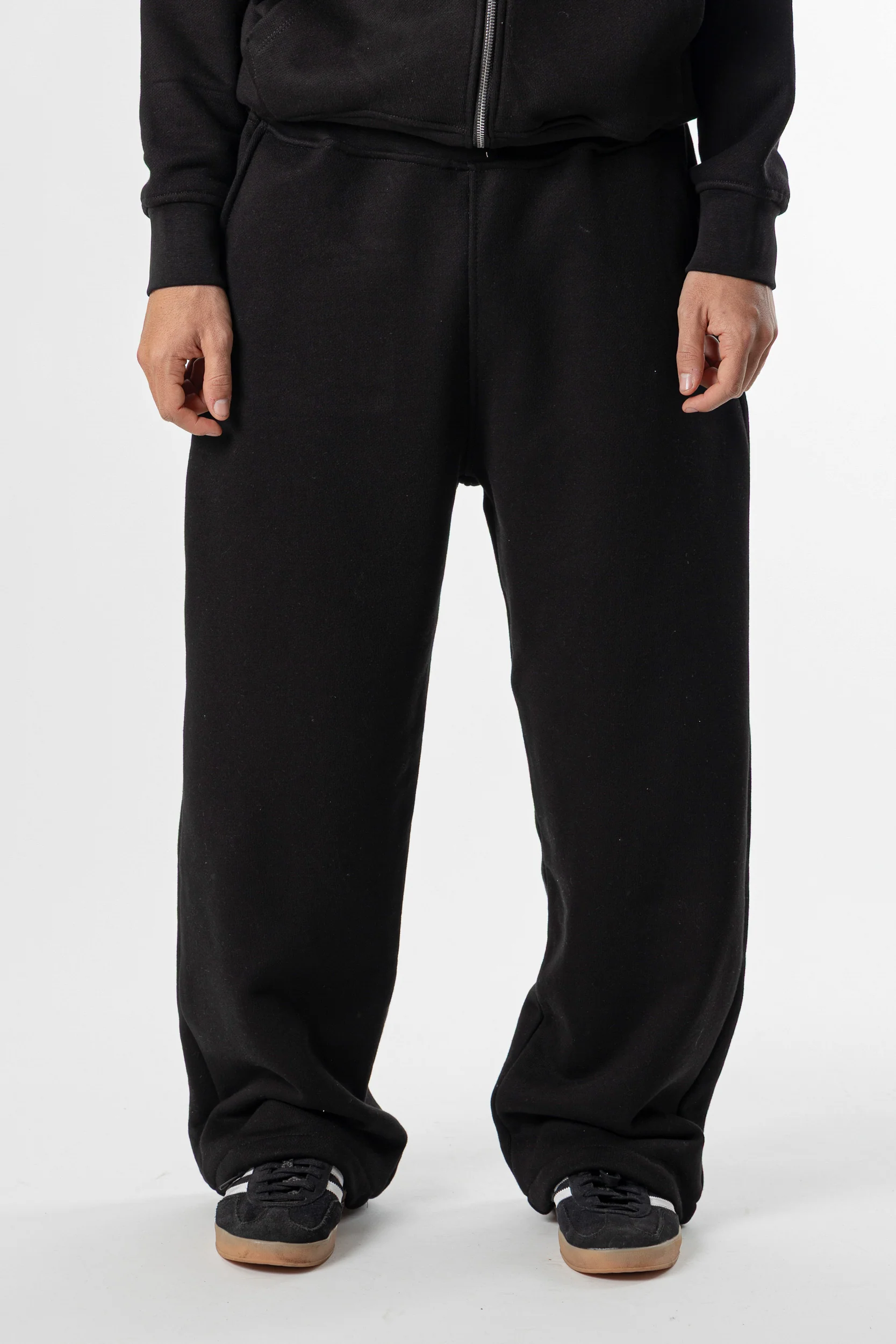 Sweatpants Baggy Fit Blanks 500GSM Black - Image 7